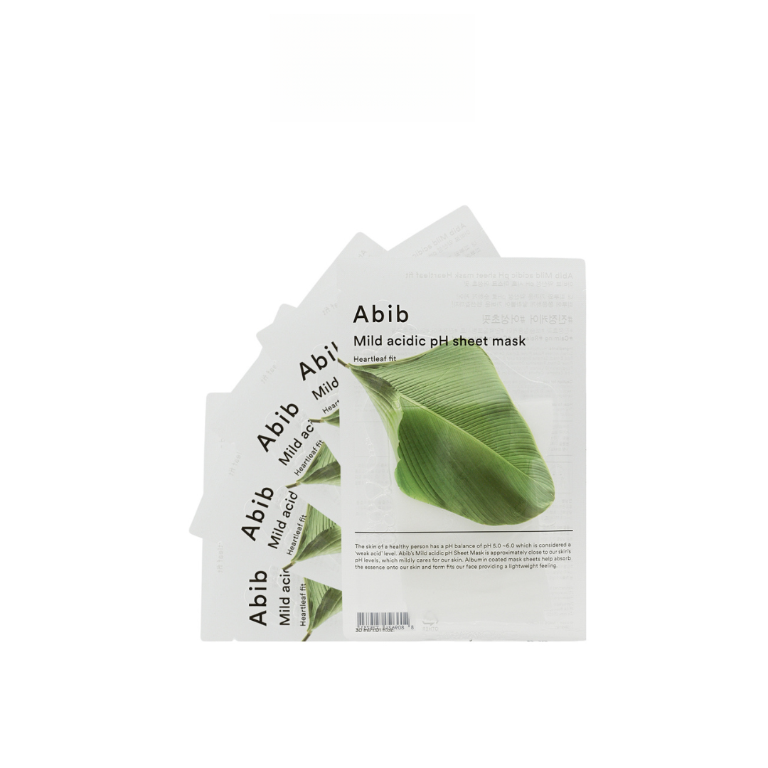 Abib Mild Acidic pH Facial Mask - Heartleaf 10pcs