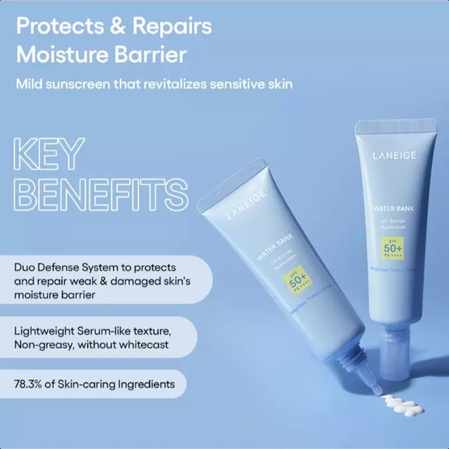 Laneige Water Bank UV Barrier Sunscreen SPF 50+ PA++++ - 50ML