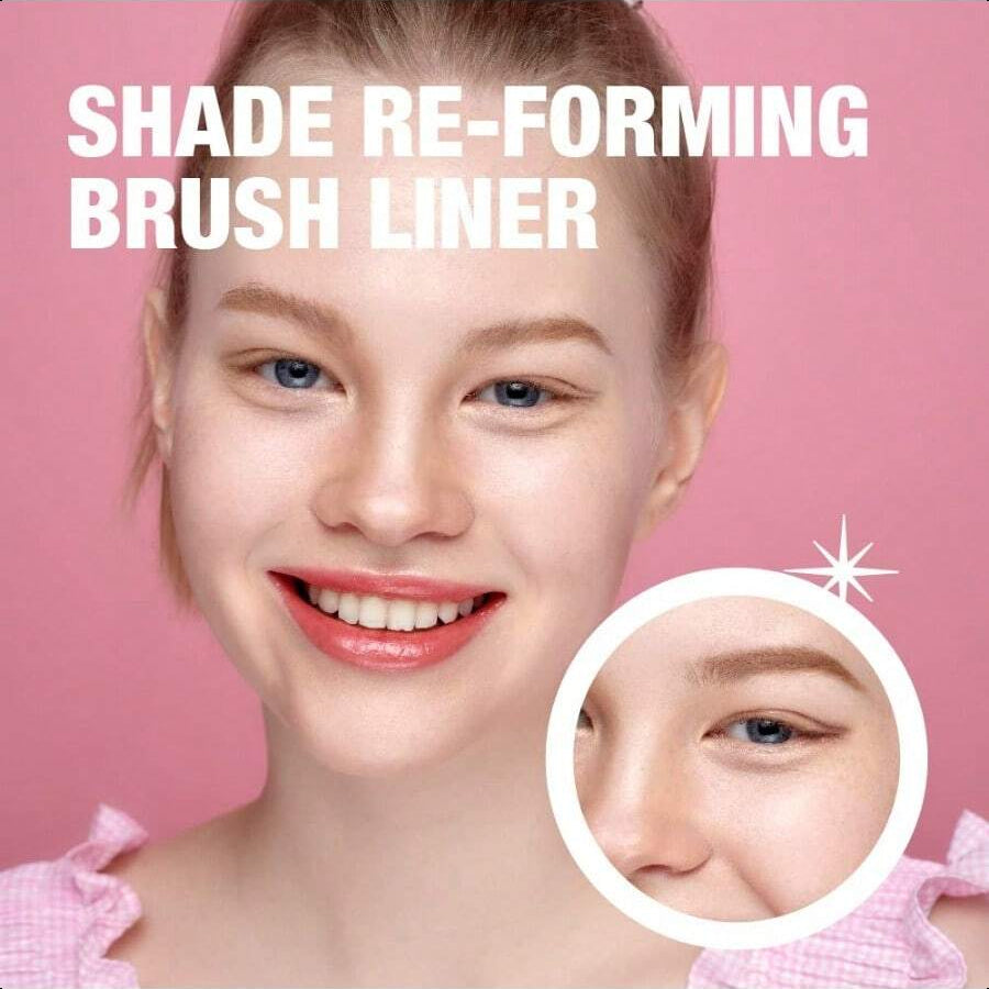 Colorgram Shade Re-Forming Brush Liner 70% Brown | Liquid Eyeliner, Long-Lasting Daily Makeup, Natural Eye Makeup, Smudgeproof, Winged Eyes, Cat Eye 0.5g