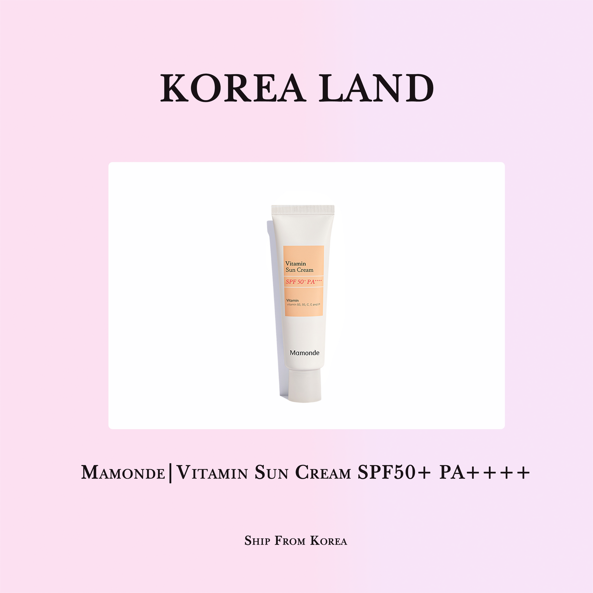 Mamonde | Vitamin Sun Cream SPF50+ PA++++ (50ml)