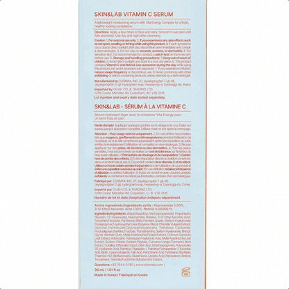 Skin&Lab Vitamin C Serum For Face With Hyaluronic Acid And Niacinamide 30ml/1.01 Oz