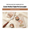 the SAEM Cover Perfection Triple Pot Concealer 4 colors