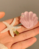 Show Mind - Shell / Starfish Faux Pearl Resin Hair Clip