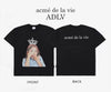 ADLV donut T-shirt with teddy bear print loose short sleeved shirt for men and women