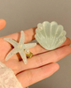 Show Mind - Shell / Starfish Faux Pearl Resin Hair Clip