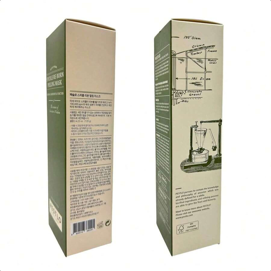 PESTLO Spicule Re-Born Exfoliating Peeling Mask 4.23 Oz./120ml - Gentle Exfoliation, Nourishing, Hydrating, Sebum Control, Soothing, Radiant Skin, Pore Tightening, All Skin Types