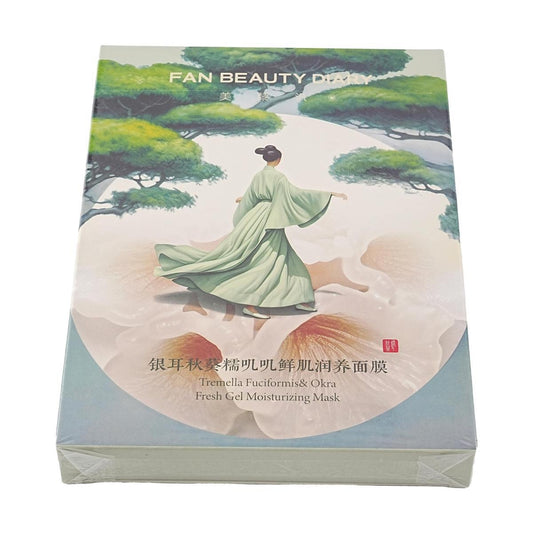 FAN BEAUTY DIARY Silver Ear and Pumpkin Stem Softening Mask - Hydrates, Moisturizes, Soothes, Nourishes Dry Skin - 5-plate pack