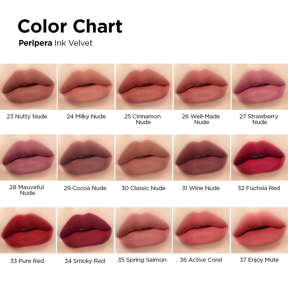 PERIPERA Ink Velvet Lip Tint(29, 31, 35, 38)