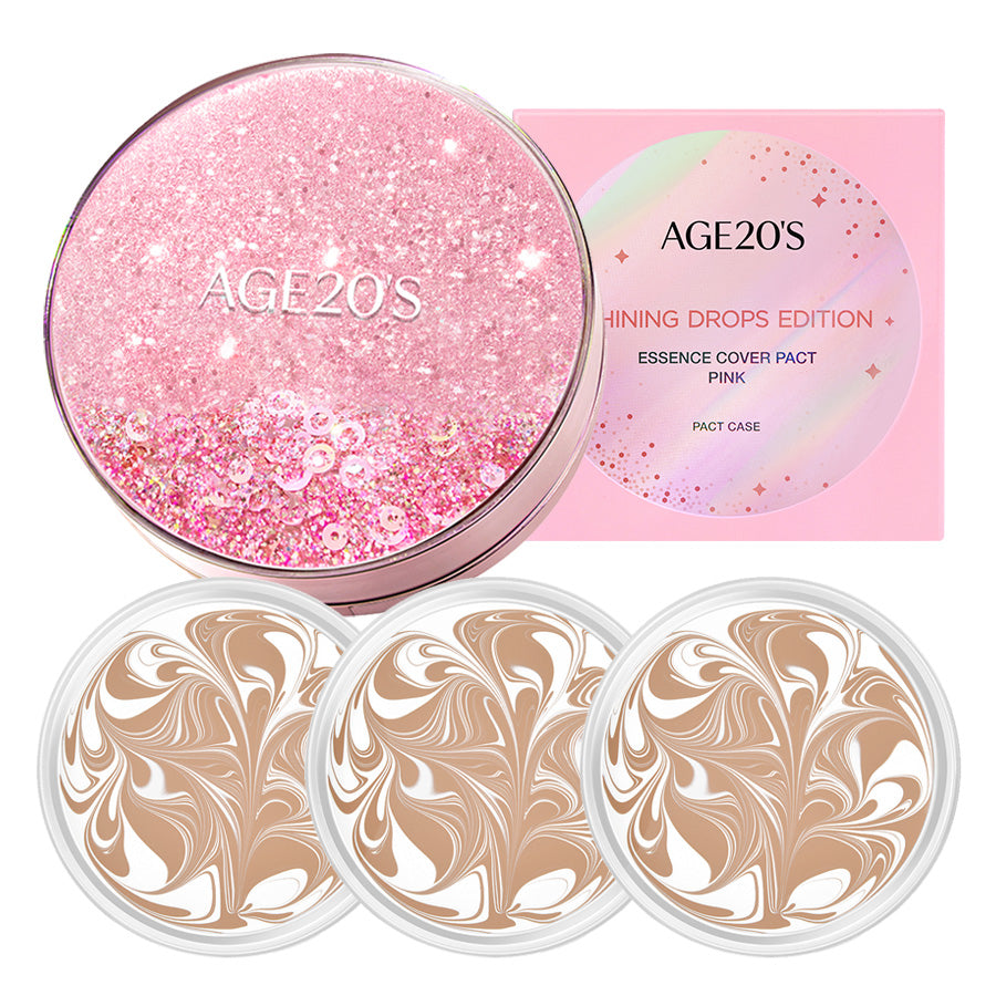 AGE 20'S Shining Drop Edition Pink Pact 12.5g Set Shade 21 Pink Latte 1 Set