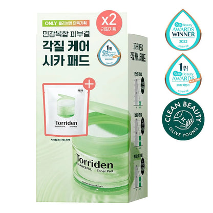 Torriden Balanceful Cica Toner Pad 60P Double Pack (60P+60P Refill)