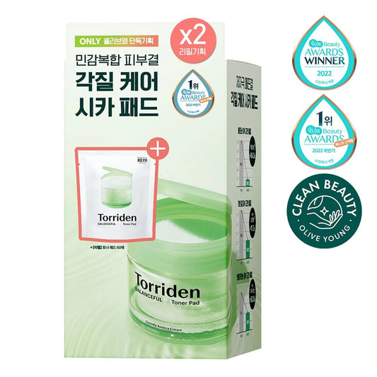 Torriden Balanceful Cica Toner Pad 60P Double Pack (60P+60P Refill)