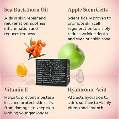 Fiera 24-Hour Rejuvenating Face Cream With Apple Stem Cells 50ml/1.69 Oz - Anti-Aging Moisturizer For Mature Skin, Day