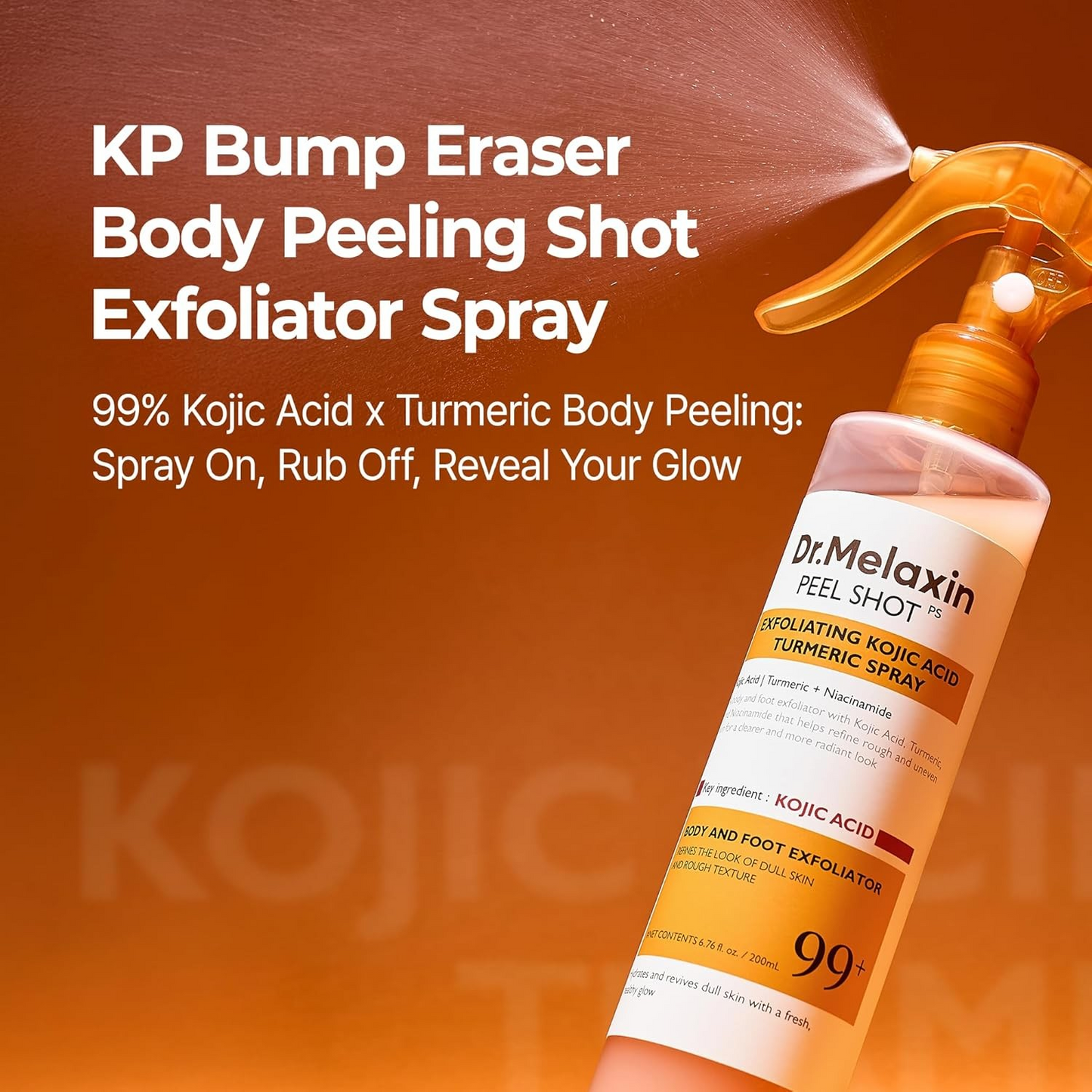 Dr.Melaxin Peel Shot Kojic Acid Turmeric Body Exfoliator Spray 200ml