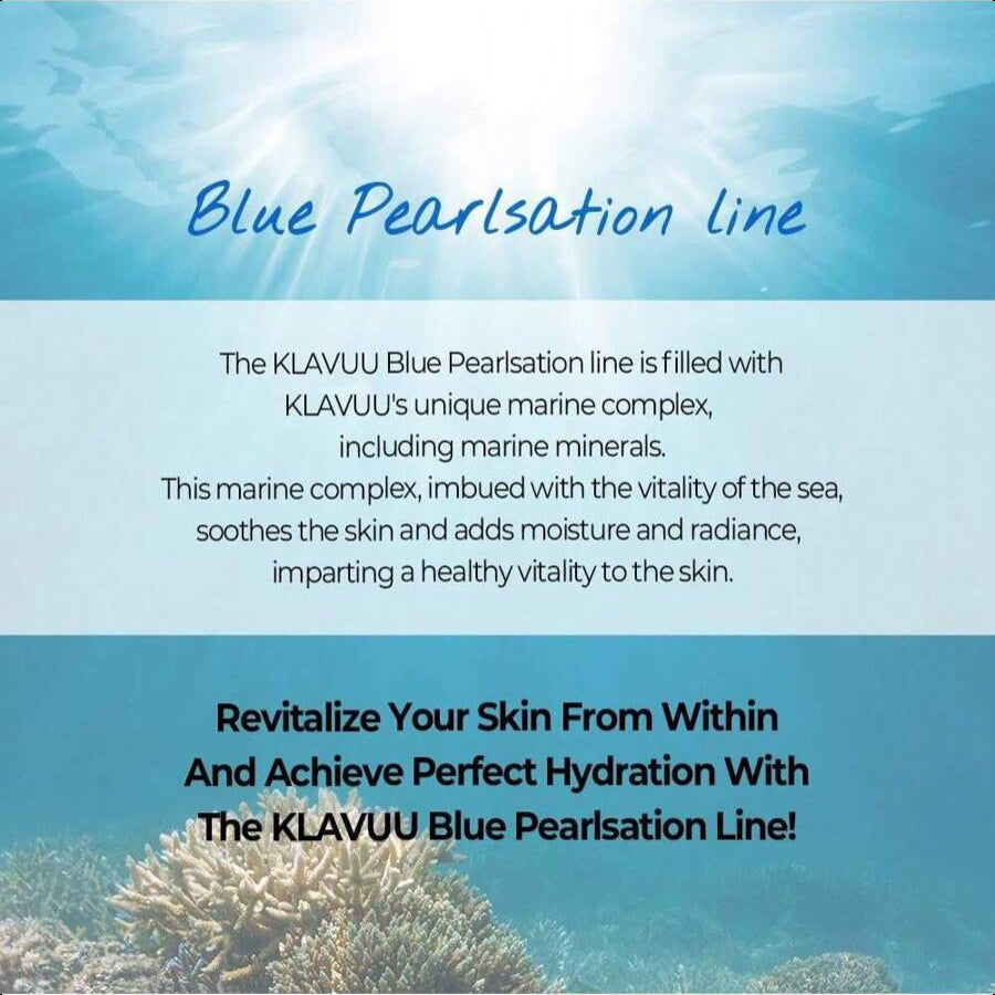KLAVUU BLUE PEARLSATION MARINE AQUA ENRICHED CREAM 50ml/1.69 Oz  - Hypoallergenic Deep Moisturizer With Apple Water For Nourished