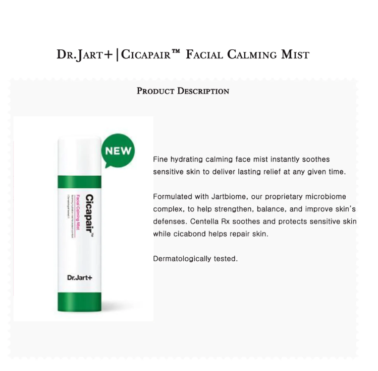 Dr. Jart Cicapair Facial Calming Mist 150ml