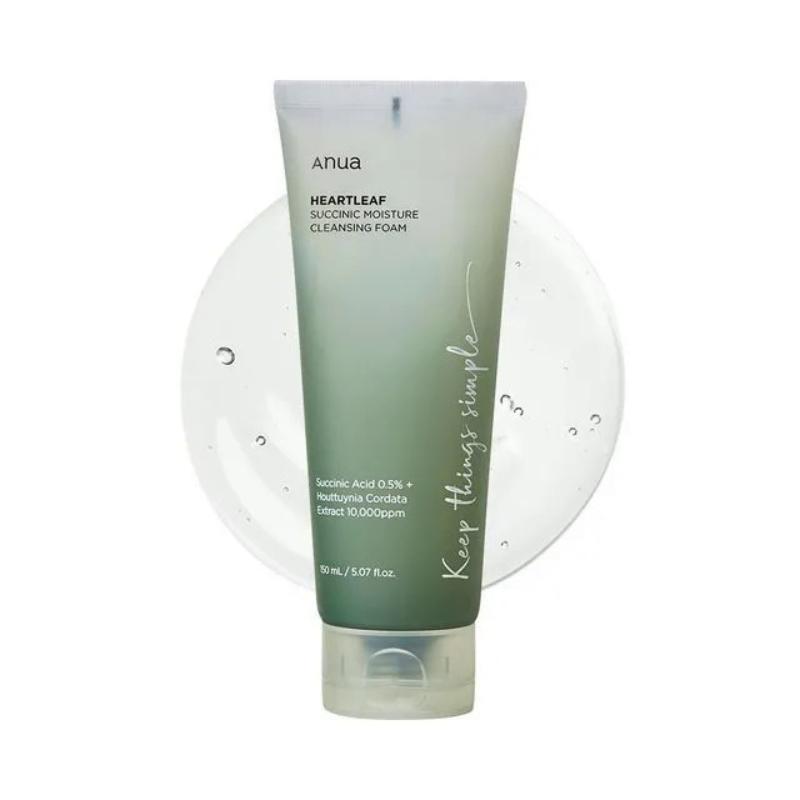 Anua Heartleaf Succinic Moisture Cleansing Foam 5.07 Fl.oz / 150ml