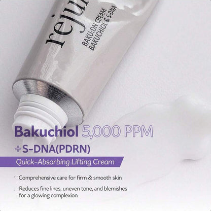 PESTLO Rejurecipe Baku:DN Cream, 1.01 Fl Oz, 30ml - Elasticity & Anti-Oxidant Care Cream, Bakuchiol, SDNA-PDRN, Salmon Extract, 10 Hyaluronic Acids For All Skin Types, Korean Skincare