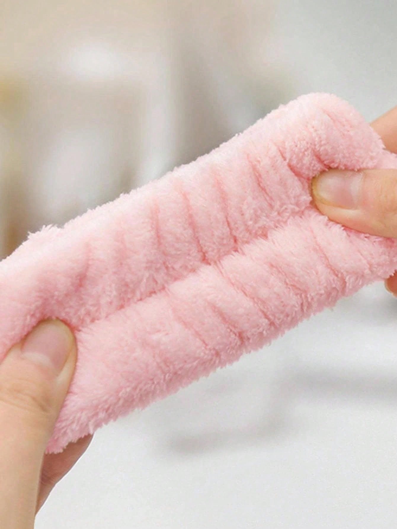 Solid Fuzzy Bath Wrist Band 1Pair