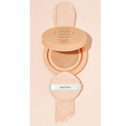 Dewytree Urban Shade Cover & Fit Sun Cushion 14g SPF50+ PA++++, Korean Cosmetics