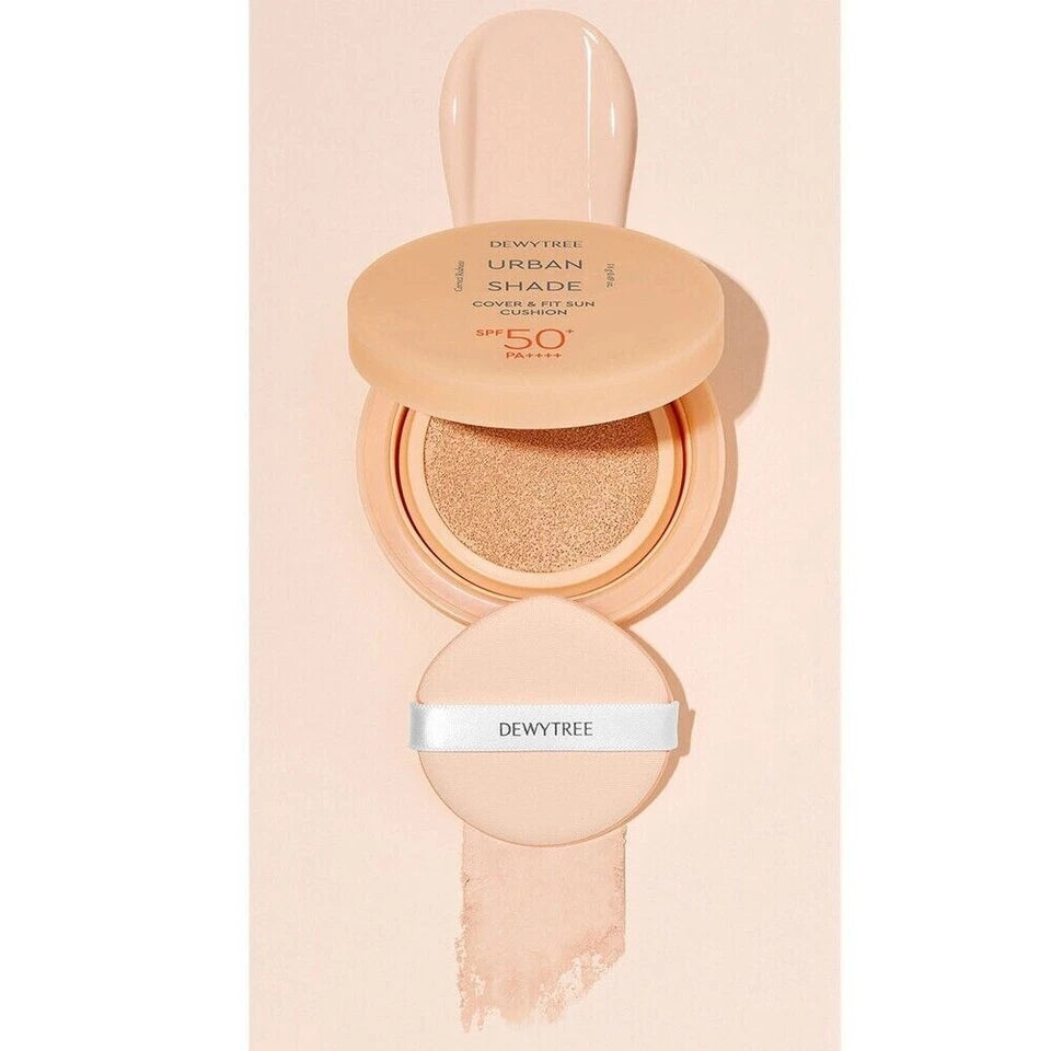Dewytree Urban Shade Cover & Fit Sun Cushion 14g SPF50+ PA++++, Korean Cosmetics