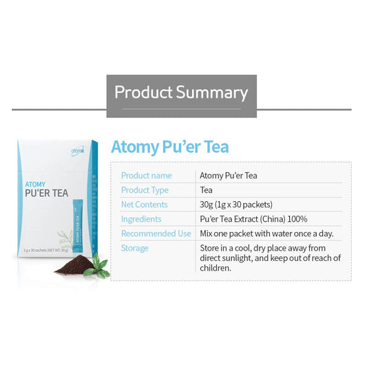 Atomy Slim Body Puer Tea 1g X 30 sachets