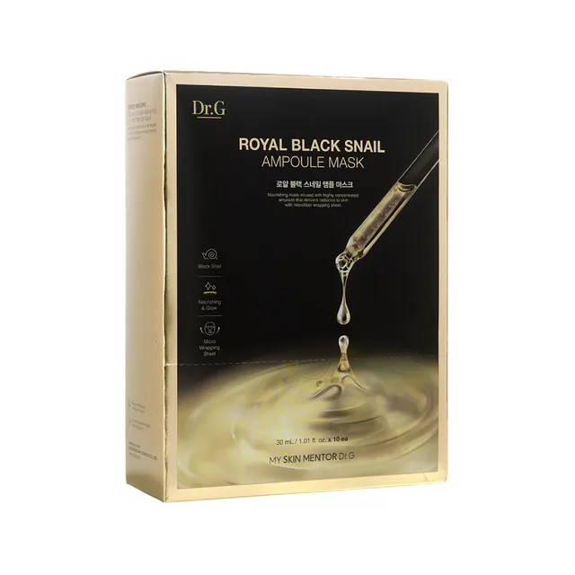 Dr.G Royal Black Snail Ampoule Mask Pack 30ml 1box/10PCS