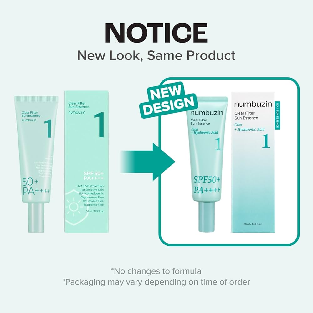 Numbuzin No.1 Clear Filter Sun Essence 50ml double pack