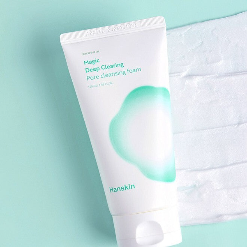 Hanskin Magic Deep Clearing Pore Cleansing Foam Facial Cleanser for Blackheads