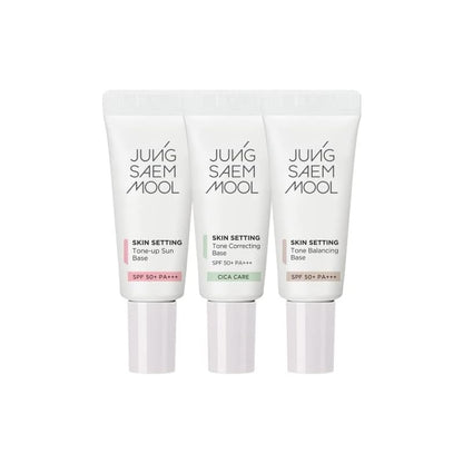 JUNG SAEM MOOL Makeup base SPF50+ PA+++ 5ml*3Types set Tone Up Sun Base 5ml/Skin Setting Tone Correcting Base 5ml/Tone Balancing Base 5ml