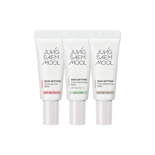 JUNG SAEM MOOL Makeup base SPF50+ PA+++ 5ml*3Types set Tone Up Sun Base 5ml/Skin Setting Tone Correcting Base 5ml/Tone Balancing Base 5ml