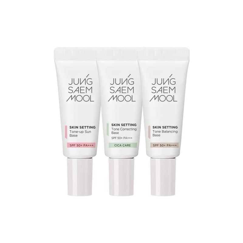 JUNG SAEM MOOL Makeup base SPF50+ PA+++ 5ml*3Types set Tone Up Sun Base 5ml/Skin Setting Tone Correcting Base 5ml/Tone Balancing Base 5ml