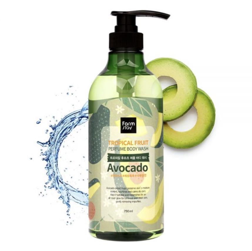 FARM STAY Tropical Fruit Perfume Body Wash Avocado 750ml (2 Options)