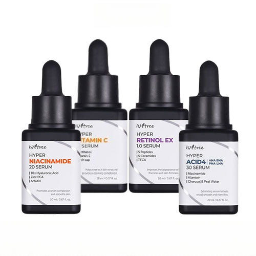 Isntree Hyper Serum 20ml (Niacinamide 20 / Retinol Ex 1.0 / Acid4 AHA BHA PHA LHA 30 / Vitamin C 23)