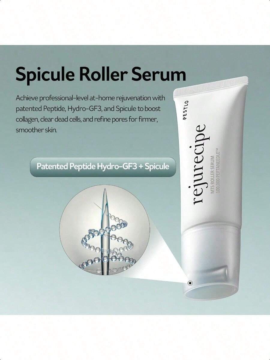 PESTLO Rejurecipe Spicule Roller Serum 50ml (1.69 Fl Oz) - Exfoliating & Hydrating Serum With Spicule Technology For Face, Neck, Décolleté