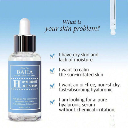 Cos De BAHA Pure Hyaluronic Acid 1% Serum 10,000ppm 60ml/2.02 Oz