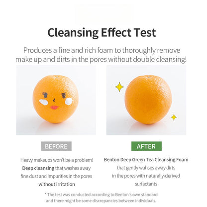 BENTON Deep Green Tea Cleansing Foam 120g