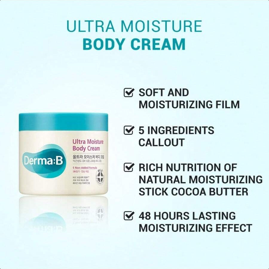 DERMA:B Ultra Moisture Body Cream With Olive Oil And Allantoin 430ml