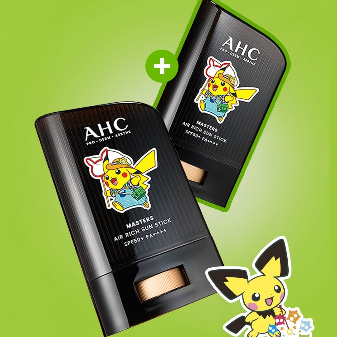 AHC Masters Air Rich Sun Stick SPF50+ PA++++ 22g [Olive Young Pokemon Double Planning Set]