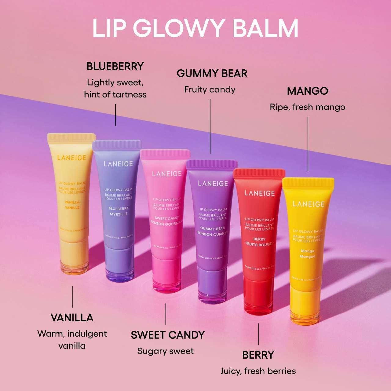 LANEIGE Mini Lip Glowy Balm 5ml* 4Pieces Set