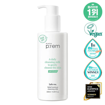 Make P:rem Safe Me Relief Moisture Cleansing Milk (200ml/500ml)