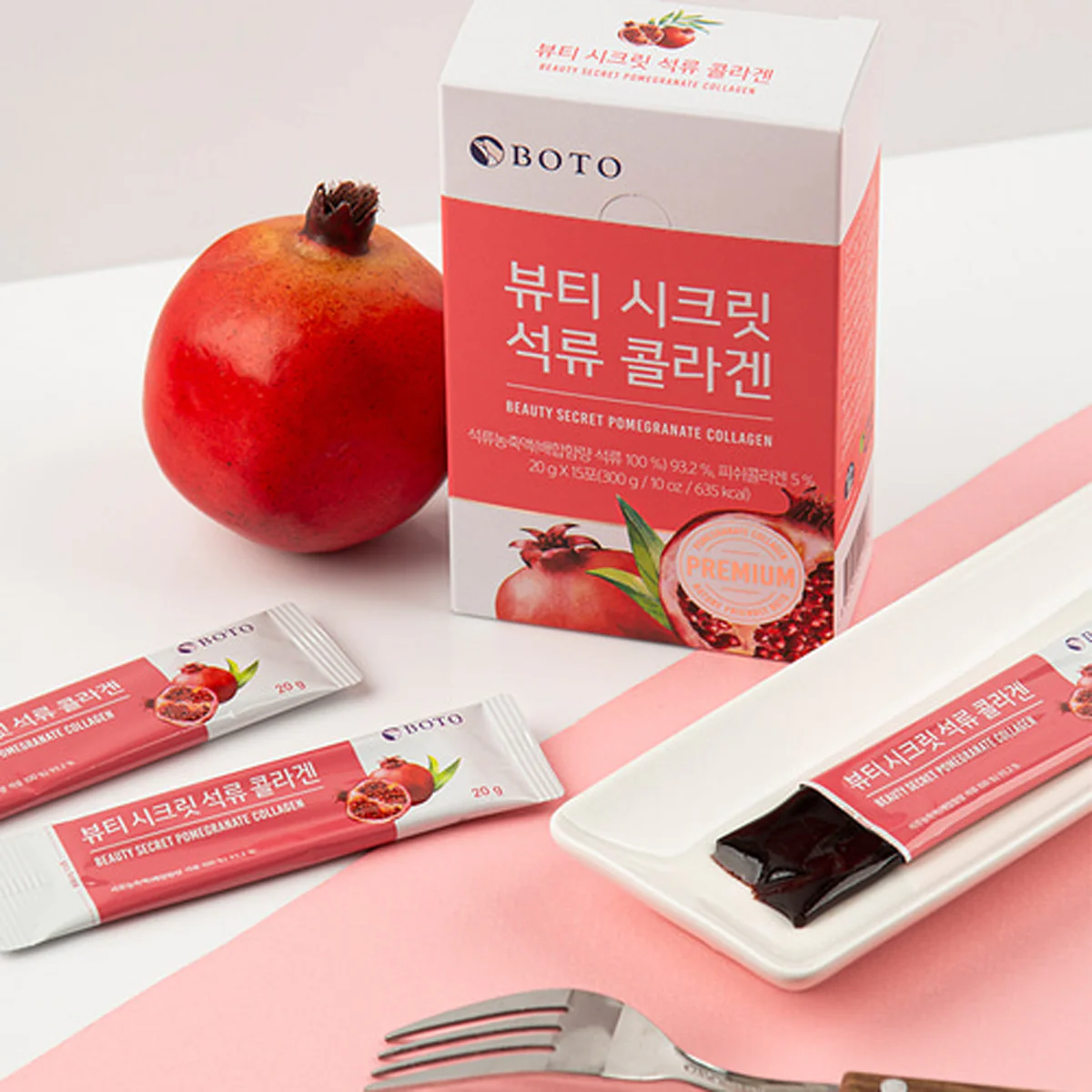 BOTO Beauty Secret Pomegranate Collagen Jelly 300g/20g * 15 Sticks