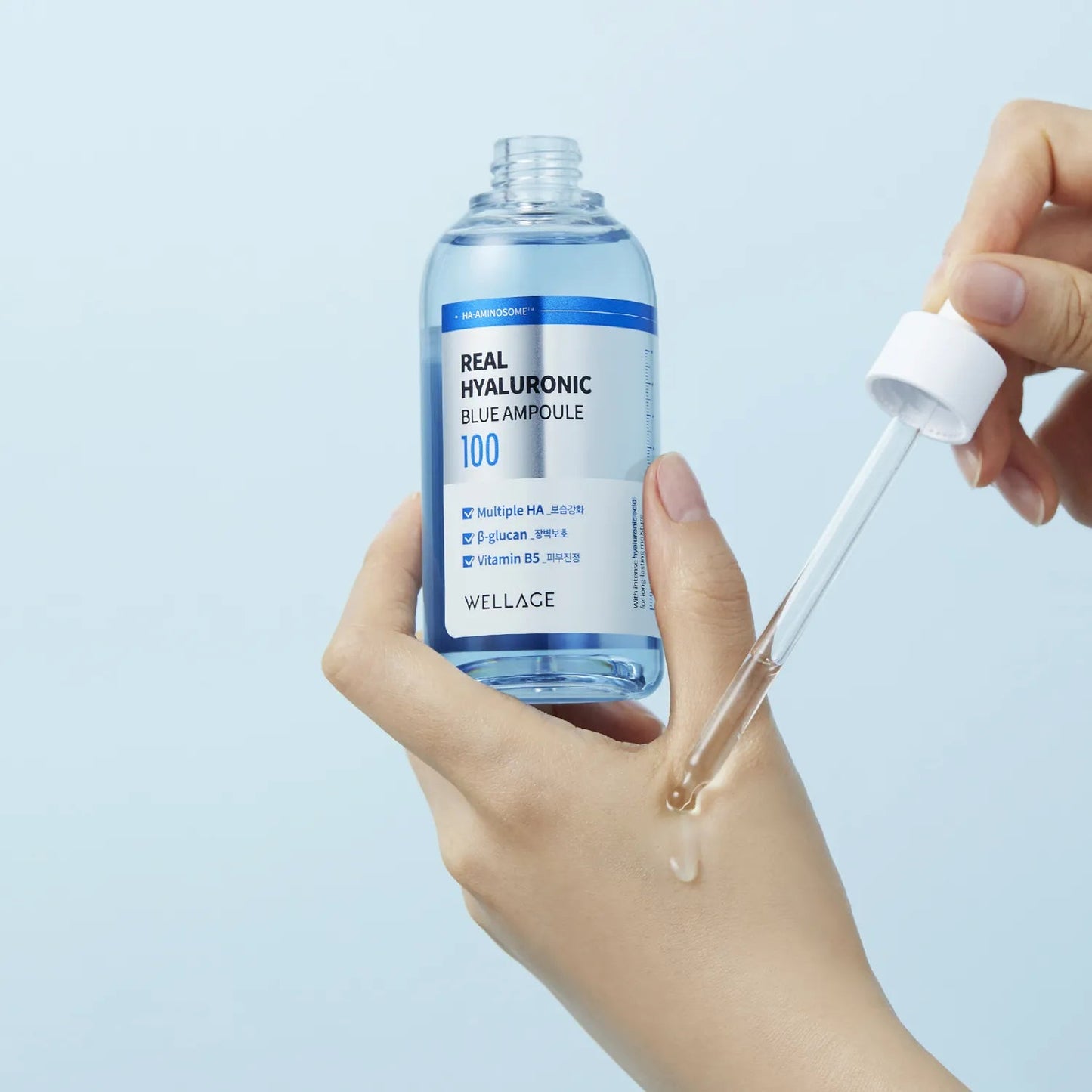 WELLAGE Real Hyaluronic Blue Ampoule 75ml*2