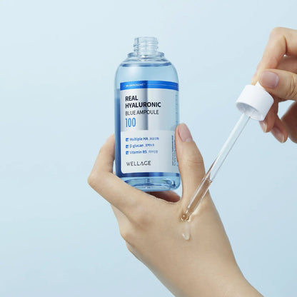 WELLAGE Real Hyaluronic Blue Ampoule 75ml*2