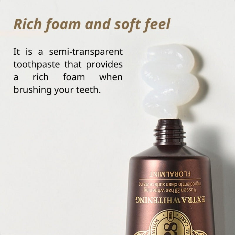 VUSSEN 28 Teeth Whitening Gel, Floral Mint Flavour 80g