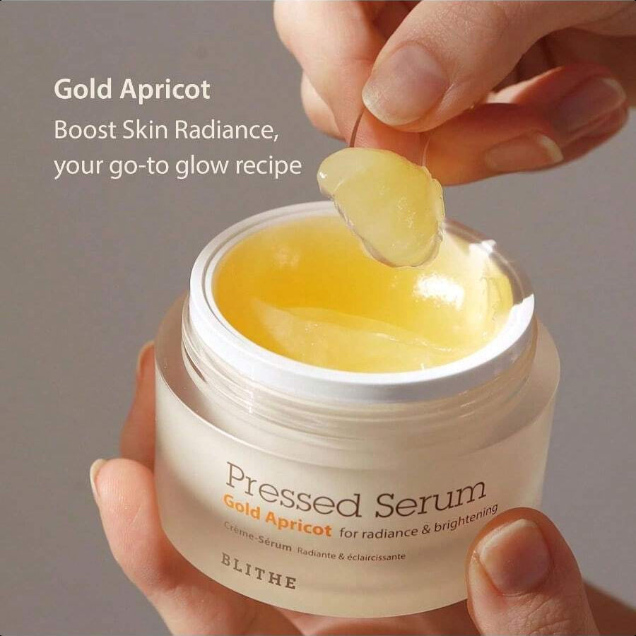 Blithe Pressed Serum Gold Apricot Glass Skin Korean Skincare Moisturizer/Serum - Niacinamide Serum For Natural Glow