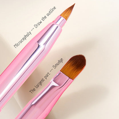 [100% Original] Inhak Dual Lip Brush Retractable Lip Makeup Brush Lipstick Lip Gloss Brush