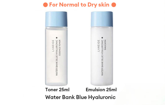 LANEIGE Water Bank Blue Hyaluronic Toner 25ml+Emulsion 25ml set（dry）