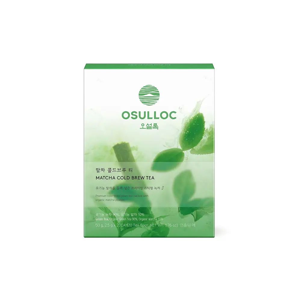 OSULLOC Matcha Cold Brew Tea, 2.5g×20 Tea Bags 50g