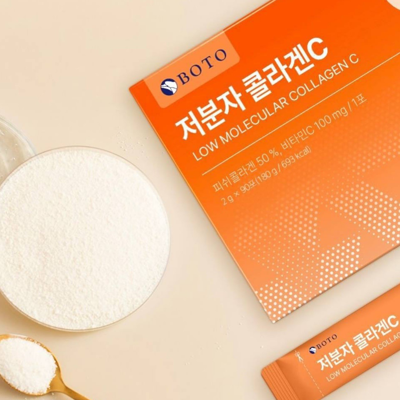 [Boto] Low Molecular CollagenC Korean Collagen 180g(2g*90T) Flis Collagen / Hyaluronic acid / Mixed Probiotic Powder / Korean Collagen