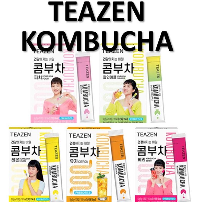 Teazen Kombucha Korean Kombucha Powder - Berry Peach Lemon Pineapple Citron